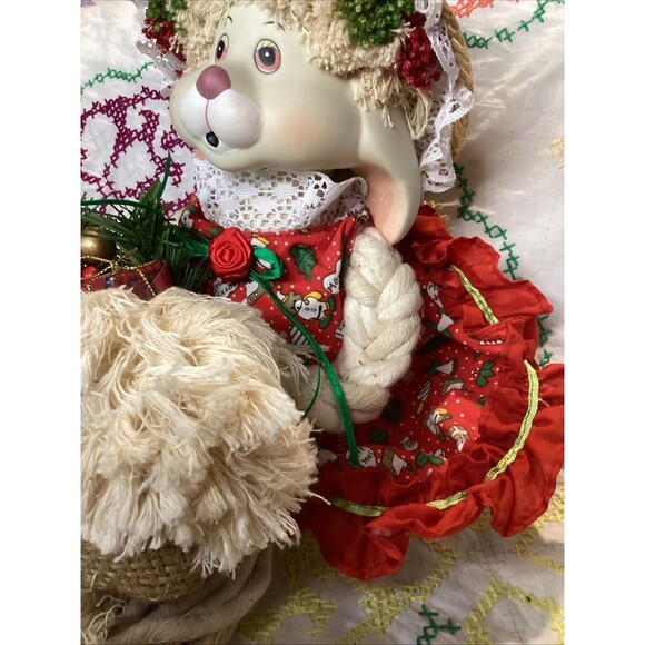 VINTAGE 1993 HOUSE OF LLOYD CHRISTMAS AROUND THE WORLD FLOSSIE BUNNY 15" - Picture 4 of 11